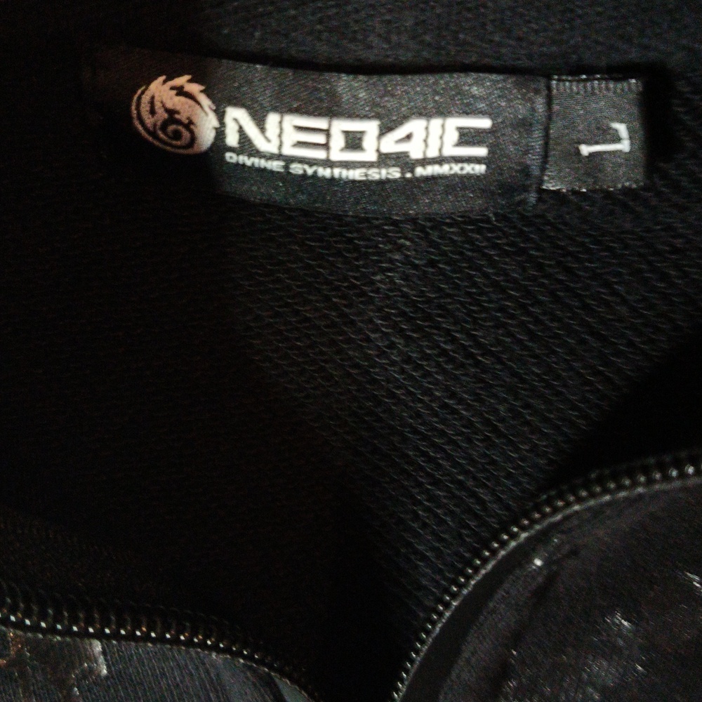 NEO4IC VIRTUAL REALITY FUTURISTIC MEN'S ZIP UP HOODIE - Picture 2 of 13